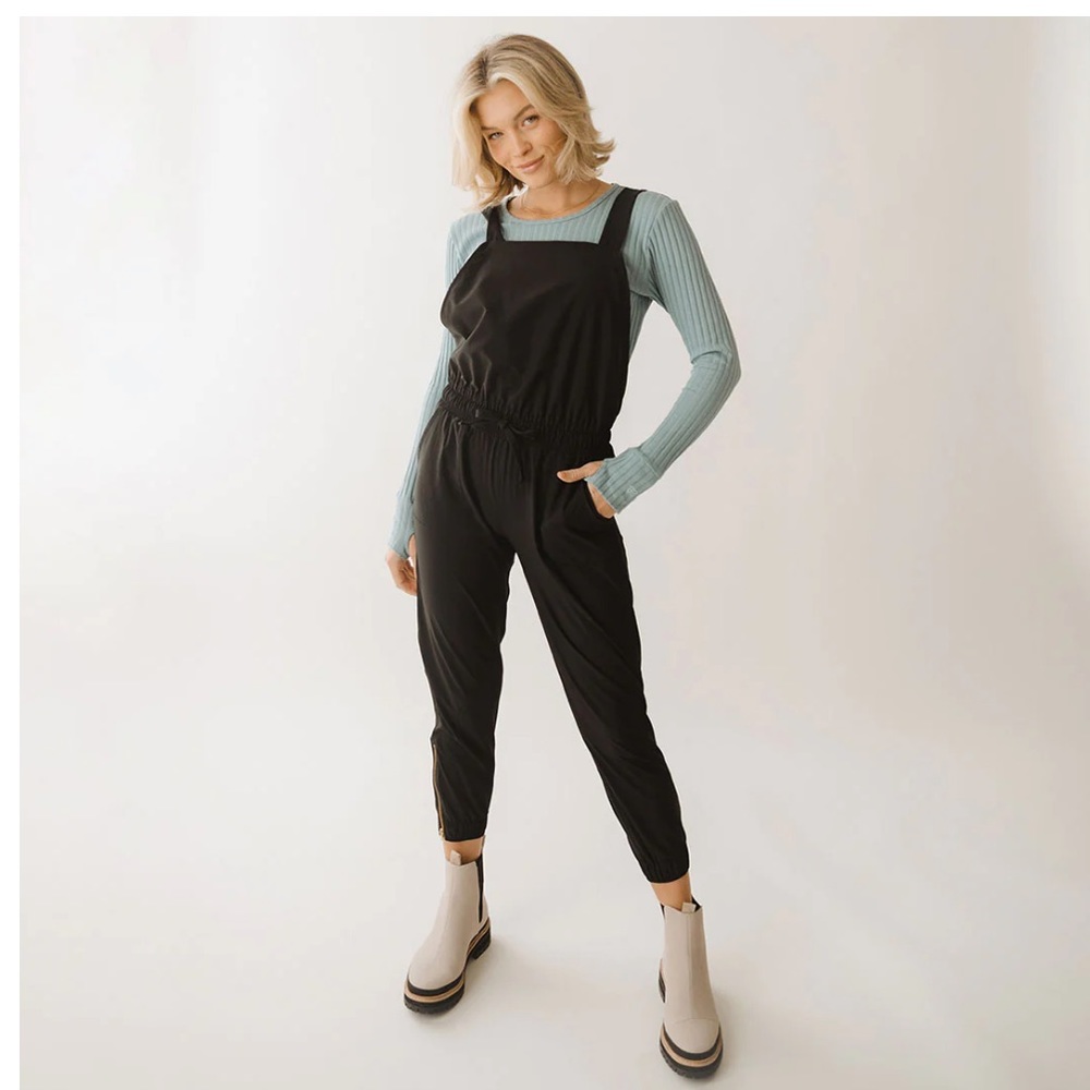 Albion Black Overall Jumpsuit